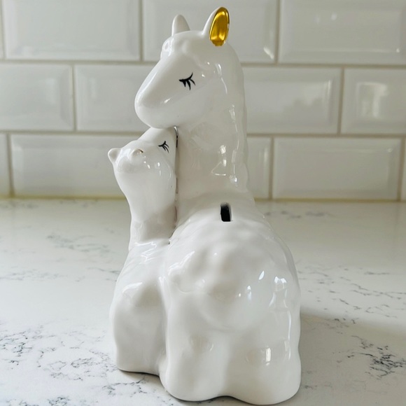 White Ceramic Lamb Coin Bank - Picture 6 of 9
